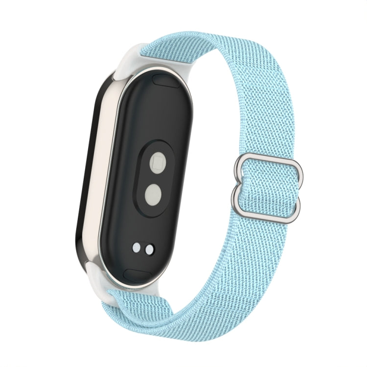 For Xiaomi Smart Band 9 / 8 Plastic Plug Plain Elastic Nylon Watch Band