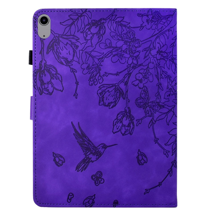 For iPad mini 2024 / mini 6 Flowers and Bird Embossed Smart Leather Tablet Case