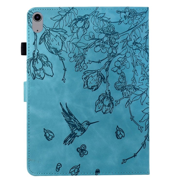 For iPad mini 2024 / mini 6 Flowers and Bird Embossed Smart Leather Tablet Case