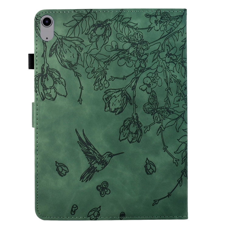 For iPad mini 2024 / mini 6 Flowers and Bird Embossed Smart Leather Tablet Case