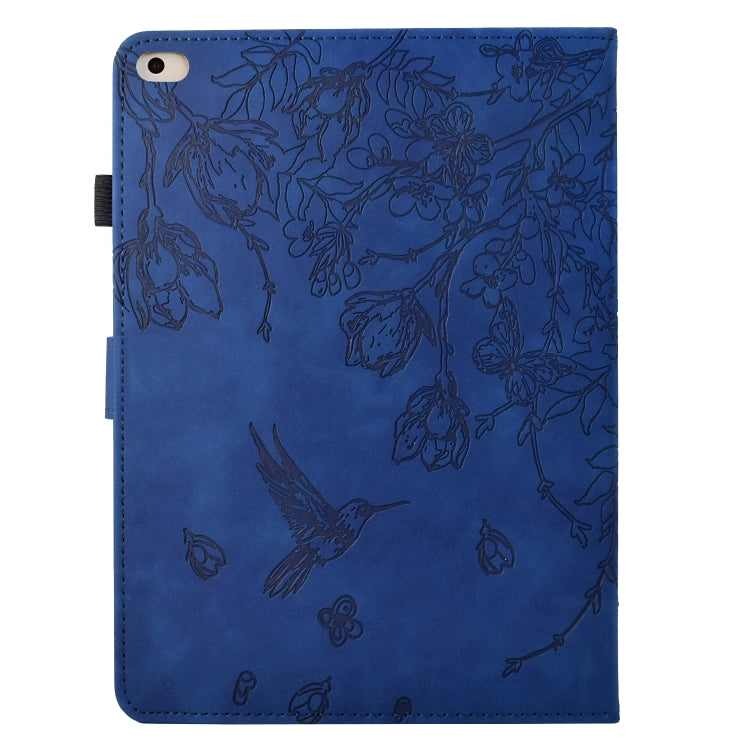 For iPad mini 5 / 4 / 3 / 2 / 1 Flowers and Bird Embossed Smart Leather Tablet Case