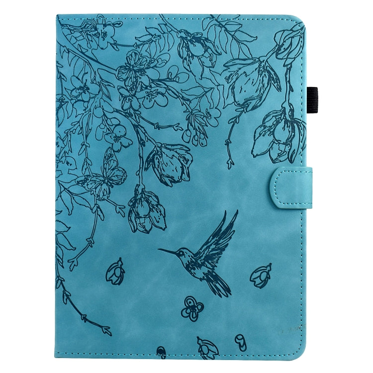 For Lenovo Tab M9 Flowers and Bird Embossed Smart Leather Tablet Case