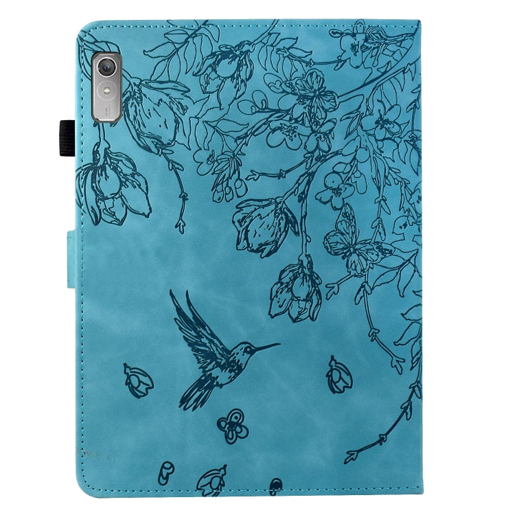 For Lenovo Tab M9 Flowers and Bird Embossed Smart Leather Tablet Case