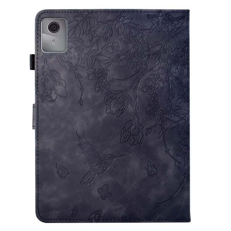 For Lenovo Tab M11 Flowers and Bird Embossed Smart Leather Tablet Case