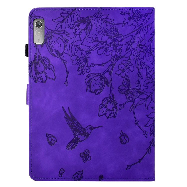 For Lenovo Tab P11 2nd Gen Flowers and Bird Embossed Smart Leather Tablet Case