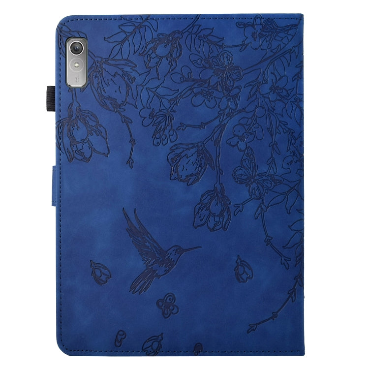 For Lenovo Tab P11 2nd Gen Flowers and Bird Embossed Smart Leather Tablet Case