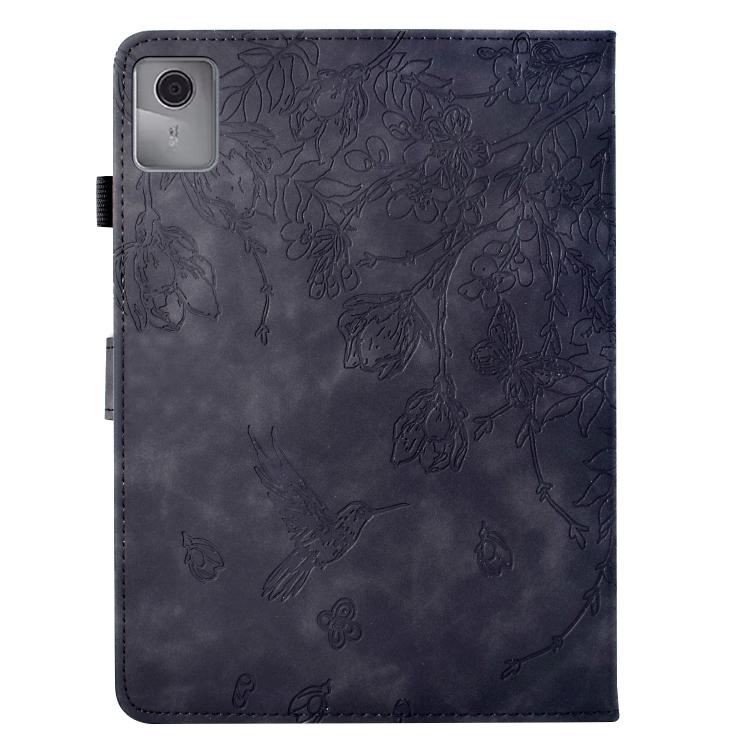 For Lenovo Xiaoxin Pad 11 2025 Flowers and Bird Embossed Smart Leather Tablet Case