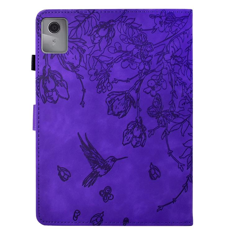 For Lenovo Xiaoxin Pad 11 2025 Flowers and Bird Embossed Smart Leather Tablet Case