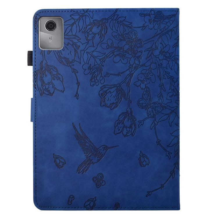 For Lenovo Xiaoxin Pad 11 2025 Flowers and Bird Embossed Smart Leather Tablet Case