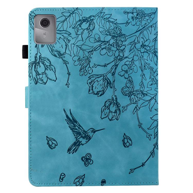 For Lenovo Xiaoxin Pad 11 2025 Flowers and Bird Embossed Smart Leather Tablet Case