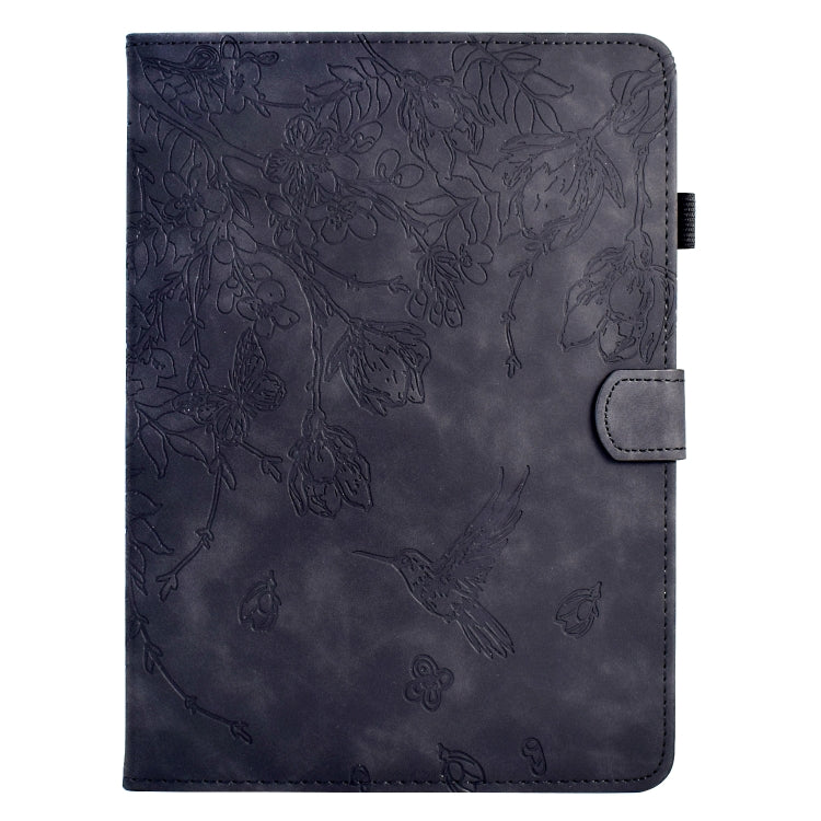 For Samsung Galaxy Tab A7 10.4 T500 Flowers and Bird Embossed Smart Leather Tablet Case