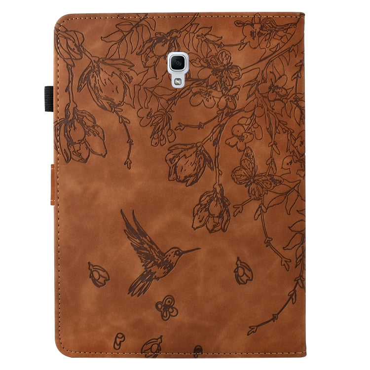 For Samsung Galaxy Tab A 10.5 T590 Flowers and Bird Embossed Smart Leather Tablet Case