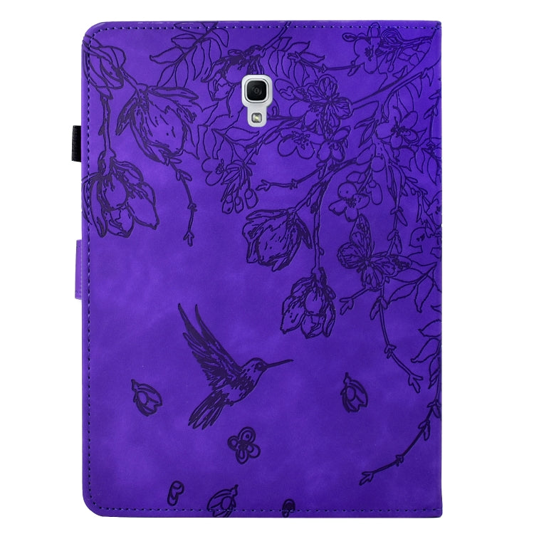 For Samsung Galaxy Tab A 10.5 T590 Flowers and Bird Embossed Smart Leather Tablet Case