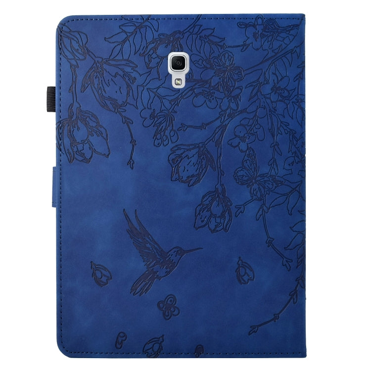 For Samsung Galaxy Tab A 10.5 T590 Flowers and Bird Embossed Smart Leather Tablet Case