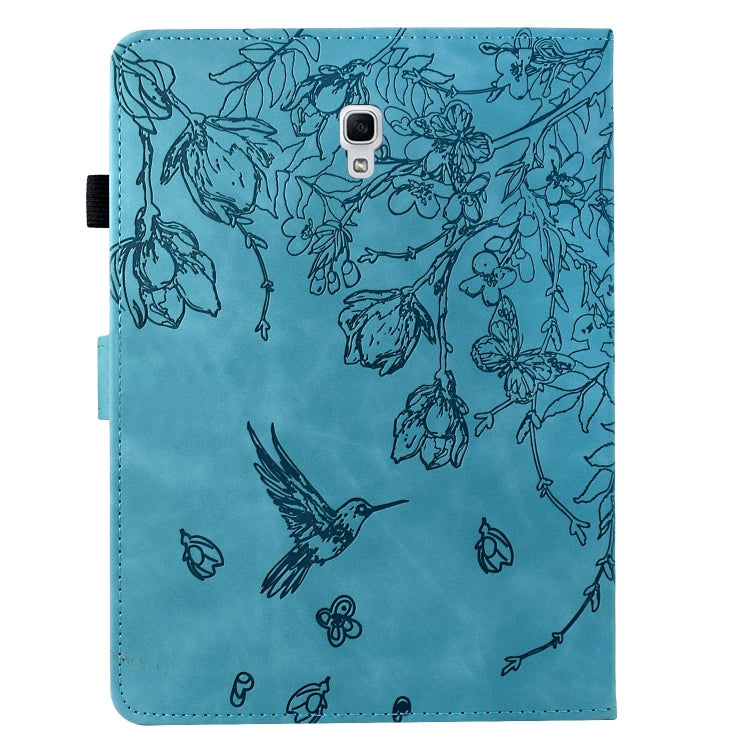 For Samsung Galaxy Tab A 10.5 T590 Flowers and Bird Embossed Smart Leather Tablet Case