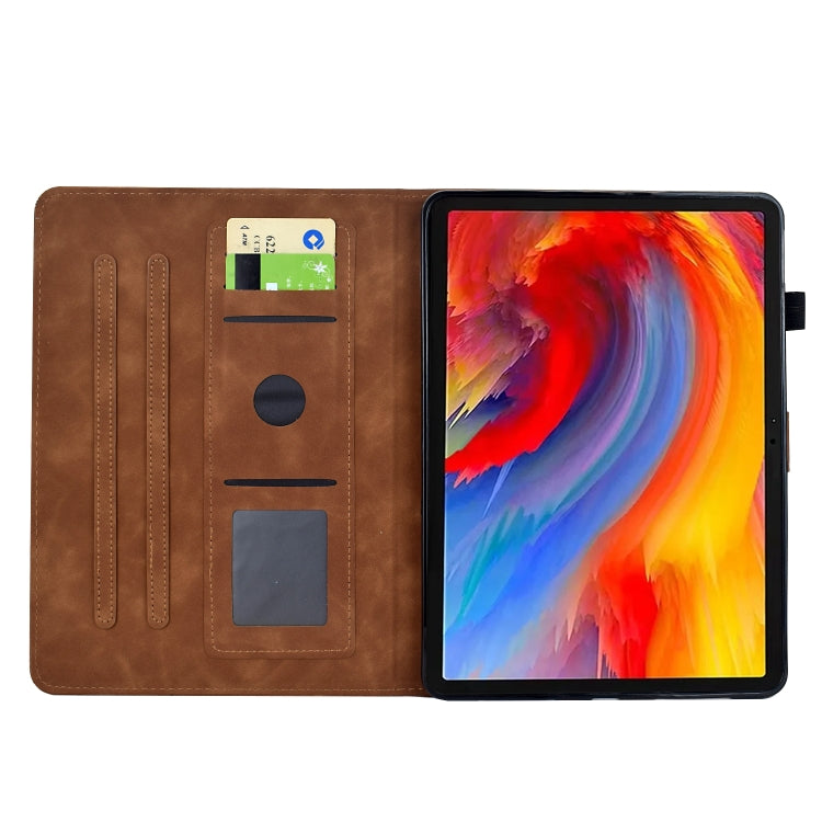 For Samsung Galaxy Tab S5e T720 Flowers and Bird Embossed Smart Leather Tablet Case