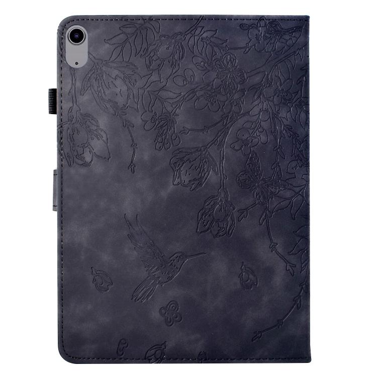For Samsung Galaxy Tab S11 Flowers and Bird Embossed Smart Leather Tablet Case