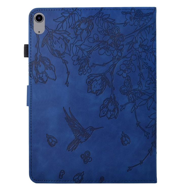 For Samsung Galaxy Tab S11 Flowers and Bird Embossed Smart Leather Tablet Case