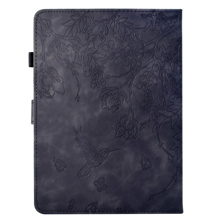 For Amazon Kindle Paperwhite 2021 Flowers and Bird Embossed Smart Leather Tablet Case