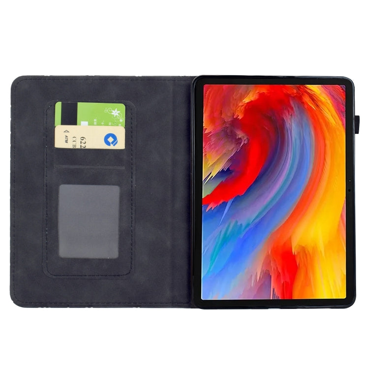For Amazon Kindle Paperwhite 2021 Flowers and Bird Embossed Smart Leather Tablet Case