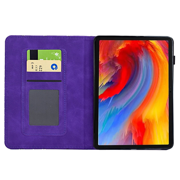 For Amazon Kindle Paperwhite 2021 Flowers and Bird Embossed Smart Leather Tablet Case