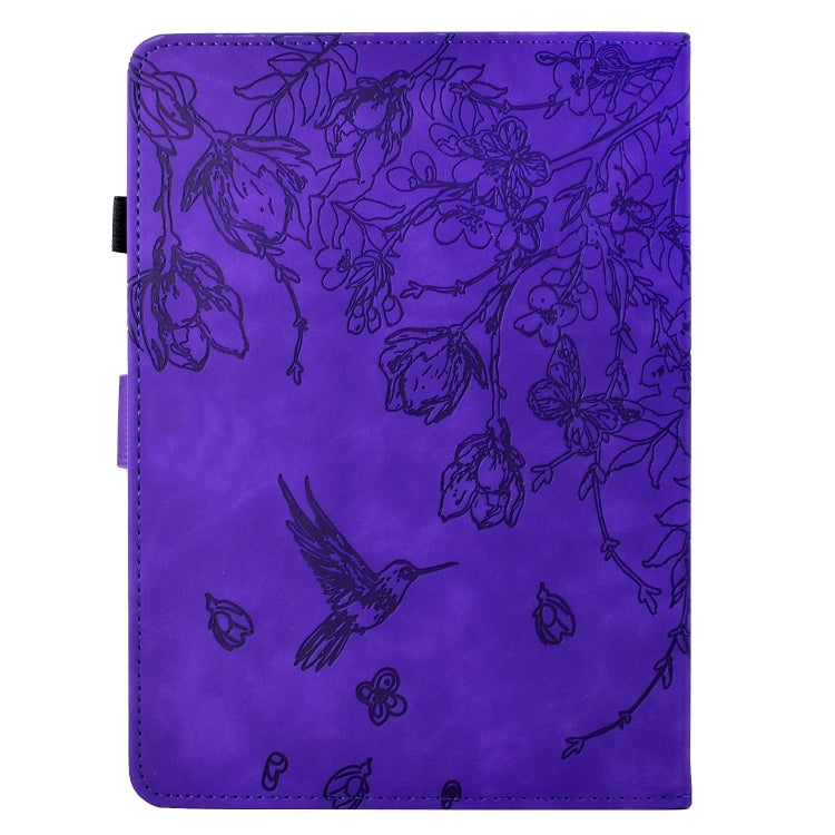 For Amazon Kindle Paperwhite 12th Gen 2024 Flowers and Bird Embossed Smart Leather Tablet Case