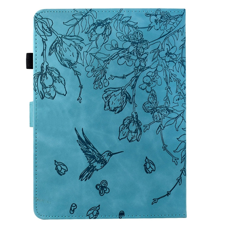 For Amazon Kindle Paperwhite 12th Gen 2024 Flowers and Bird Embossed Smart Leather Tablet Case
