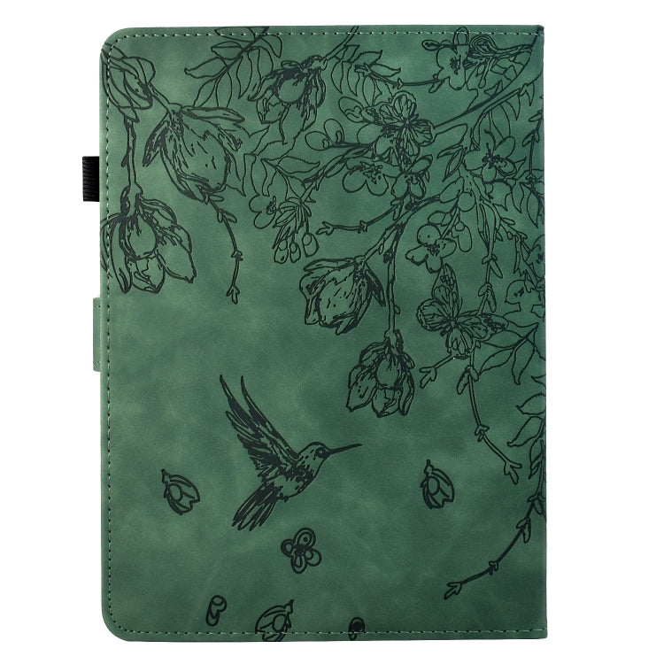 For Amazon Kindle Paperwhite 12th Gen 2024 Flowers and Bird Embossed Smart Leather Tablet Case