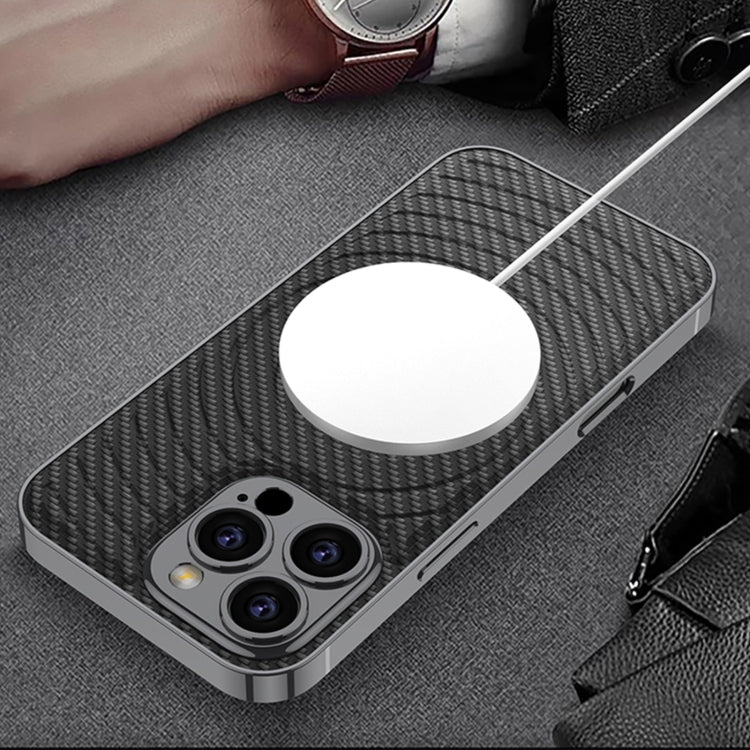 For iPhone 16 Pro Max GKK Plating Leather Wave MagSafe Phone Case
