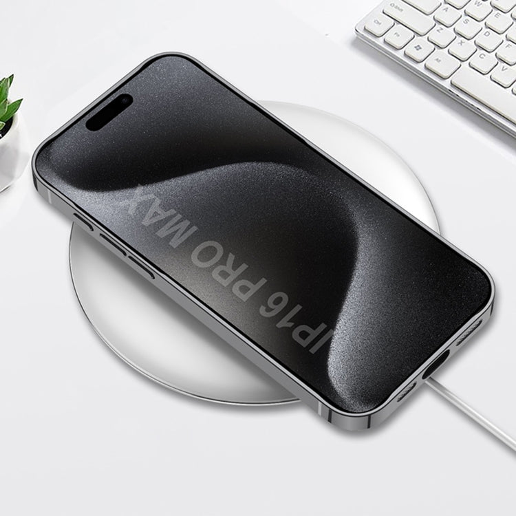 For iPhone 16 Pro Max GKK Plating Leather Wave MagSafe Phone Case
