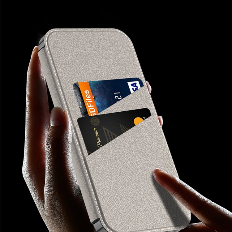 For iPhone 16 Pro GKK Plating Phantom Flip Leather MagSafe Phone Case