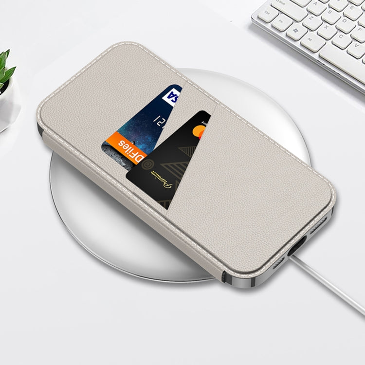 For iPhone 16 Pro GKK Plating Phantom Flip Leather MagSafe Phone Case