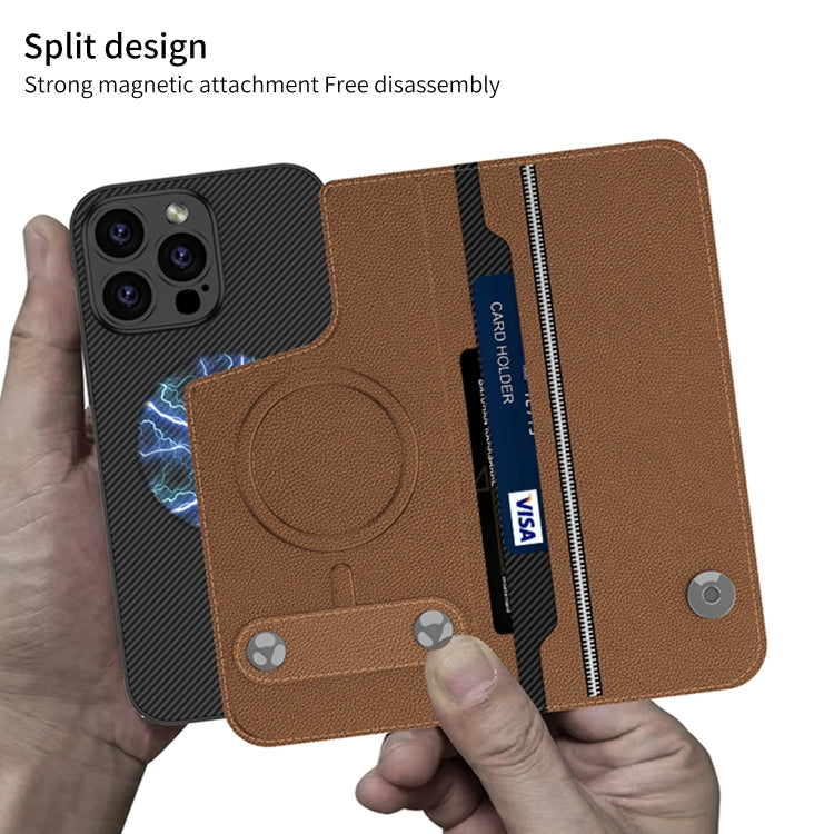 For iPhone 16 Pro Max GKK Detachable Flip Leather MagSafe Phone Case
