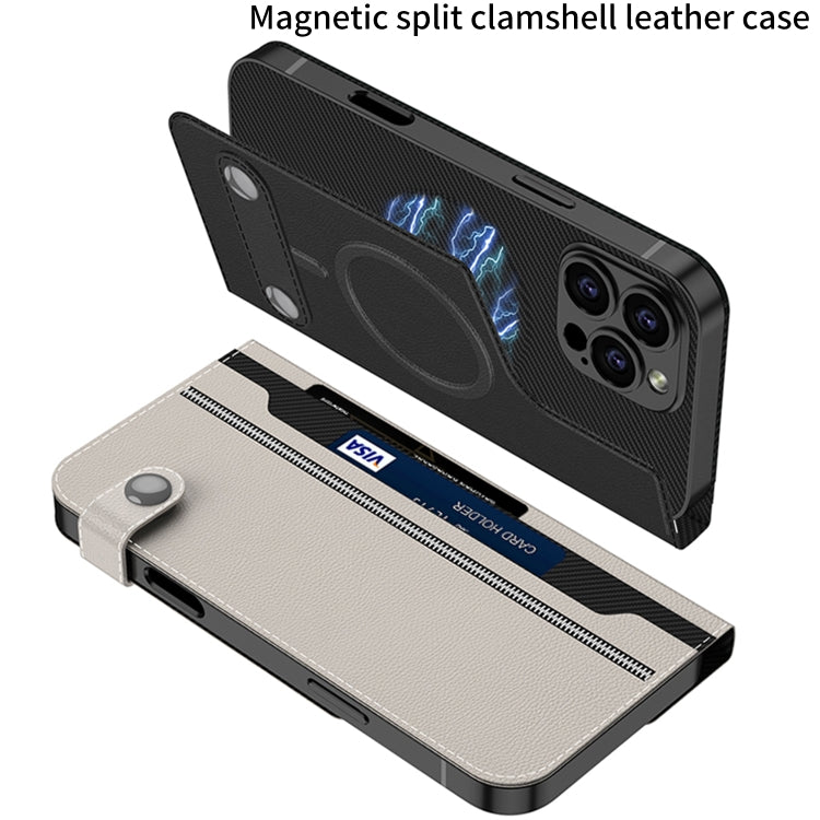 For iPhone 16 Pro GKK Detachable Flip Leather MagSafe Phone Case