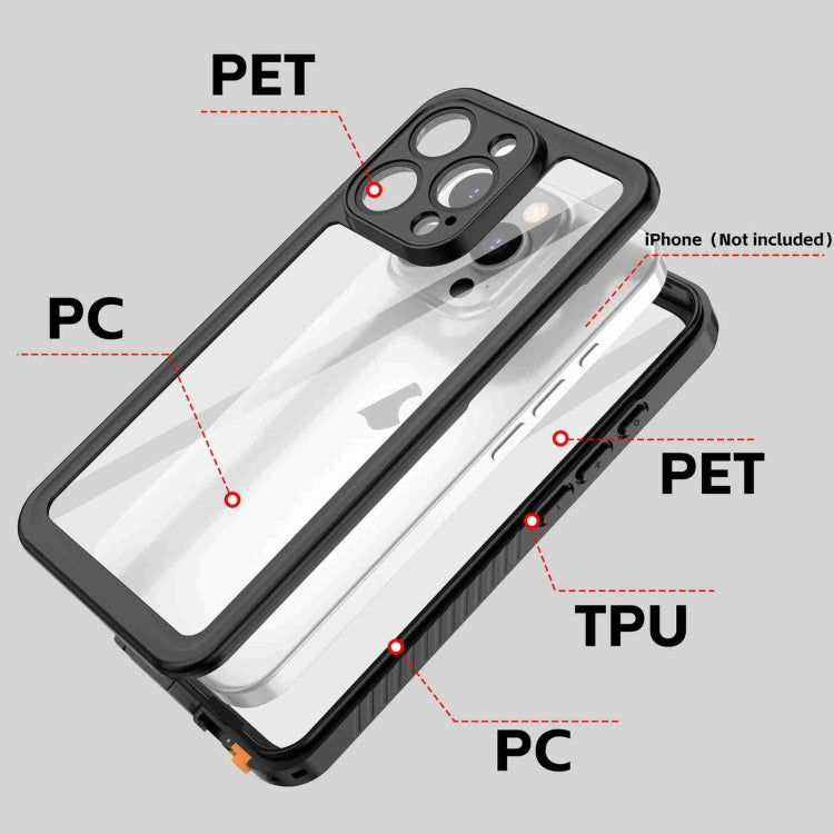 For iPhone 16 Pro RedPepper IP68 Waterproof Triple-proof Phone Case - Black