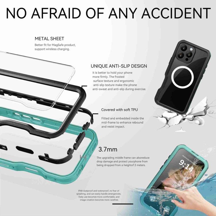 For iPhone 16 Pro Max RedPepper IP68 Waterproof Triple-proof MagSafe Phone Case