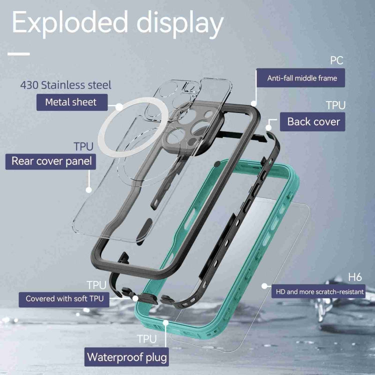 For iPhone 16 Pro RedPepper IP68 Waterproof Triple-proof MagSafe Phone Case