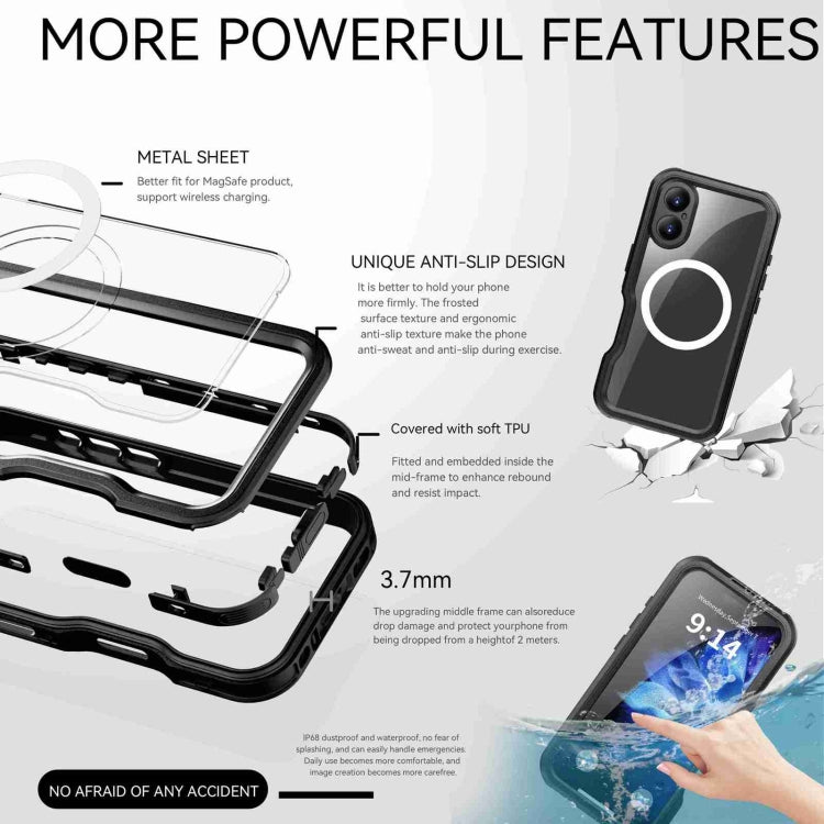 For iPhone 16 RedPepper IP68 Waterproof Triple-proof MagSafe Phone Case