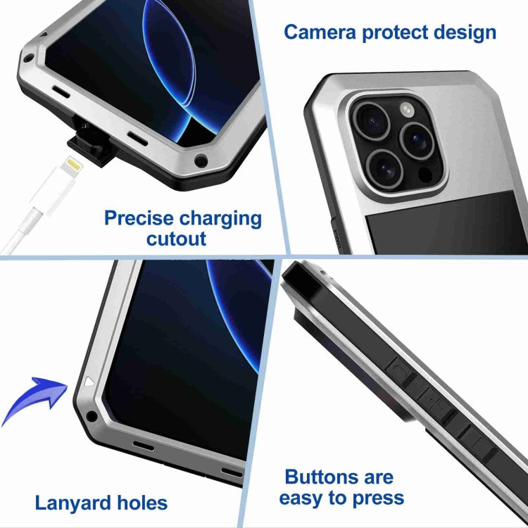 For iPhone 16 Pro RedPepper Triple-proof Metal Phone Case
