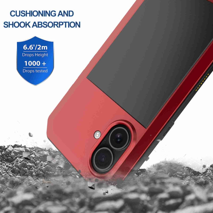 For iPhone 16 Plus RedPepper Triple-proof Metal Phone Case