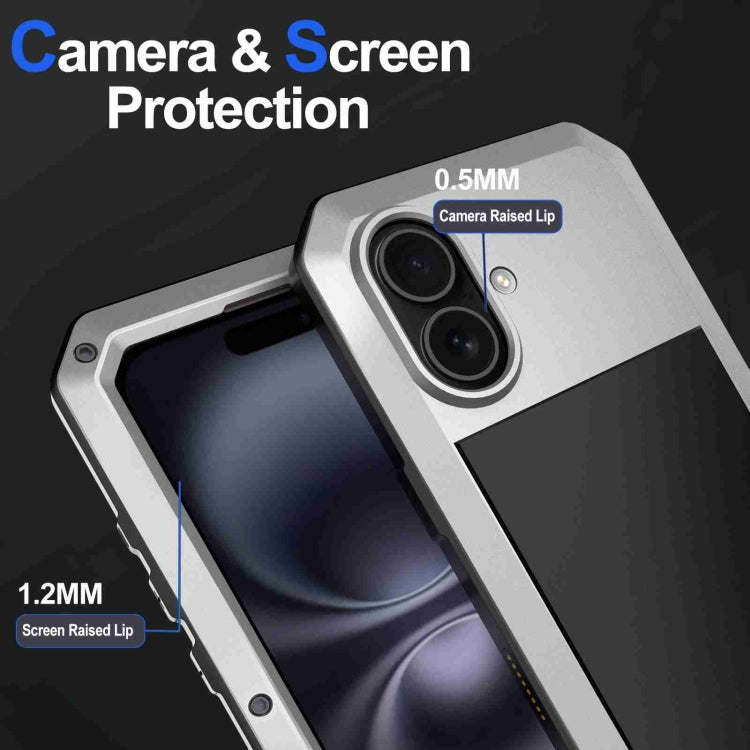 For iPhone 16 Plus RedPepper Triple-proof Metal Phone Case