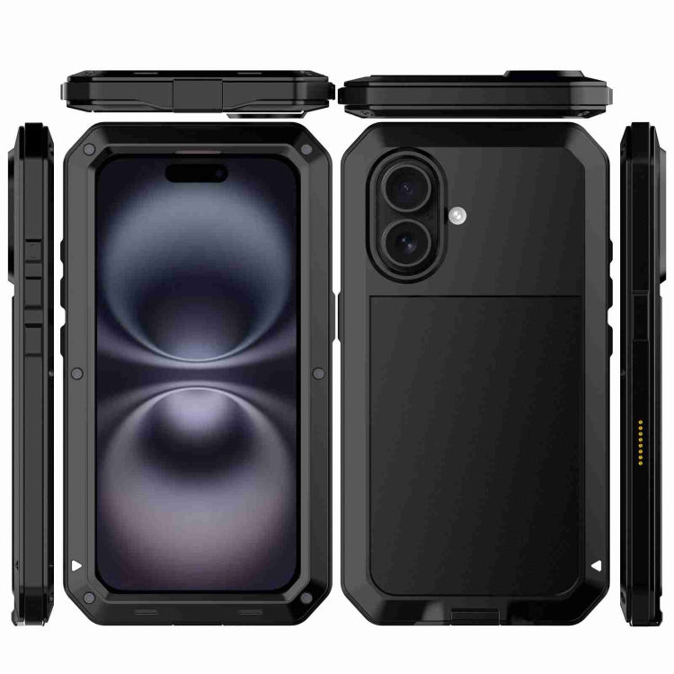 For iPhone 16 RedPepper Triple-proof Metal Phone Case