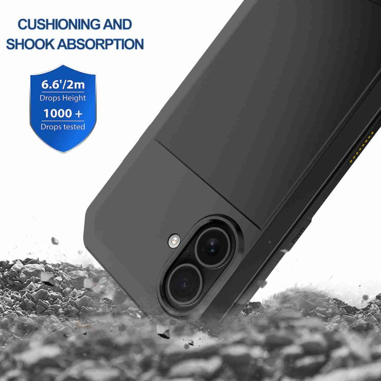 For iPhone 16 RedPepper Triple-proof Metal Phone Case
