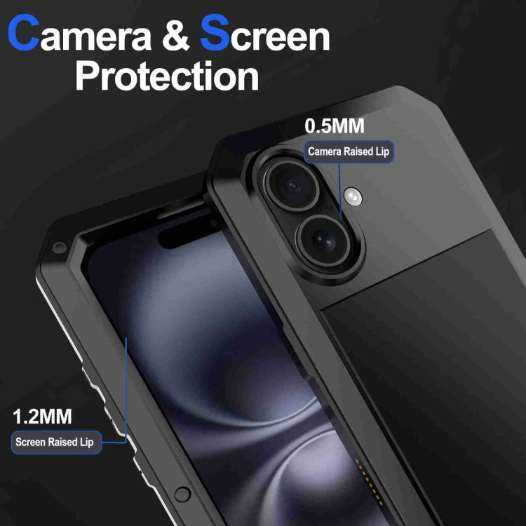 For iPhone 16 RedPepper Triple-proof Metal Phone Case