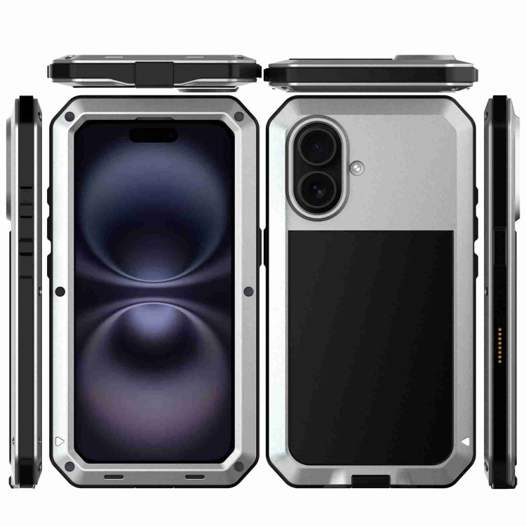 For iPhone 16 RedPepper Triple-proof Metal Phone Case