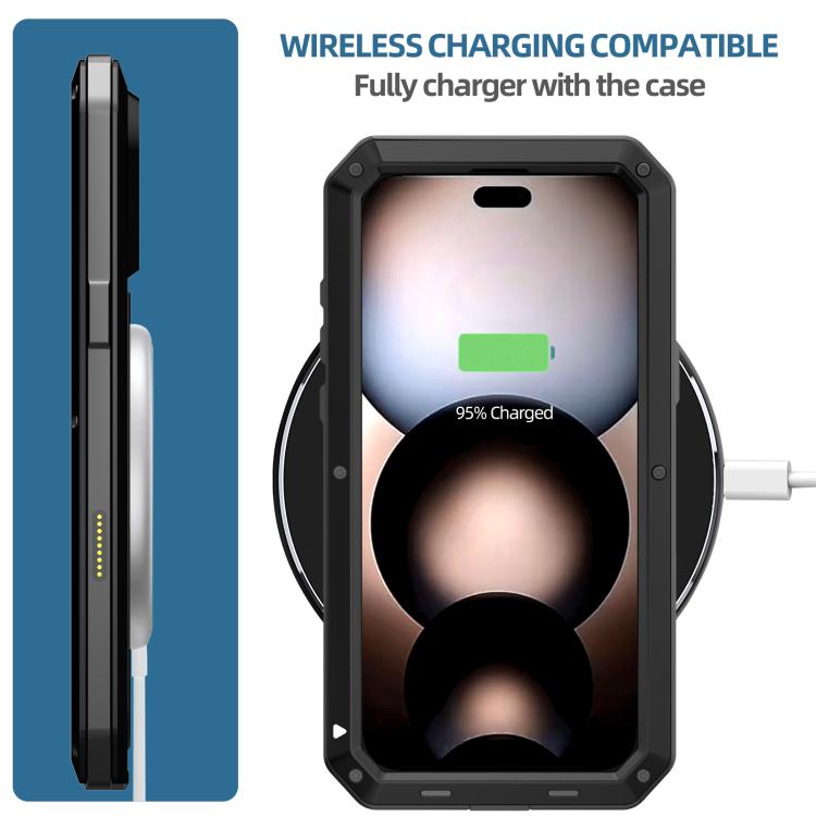 For iPhone 17 Pro Max RedPepper Triple-proof Metal Phone Case