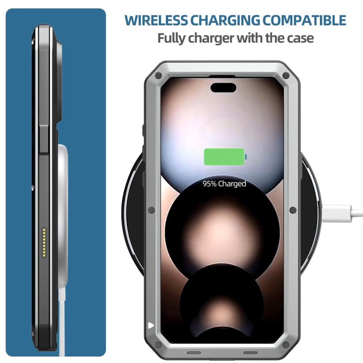 For iPhone 17 Pro Max RedPepper Triple-proof Metal Phone Case