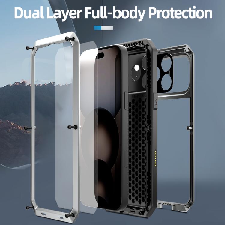 For iPhone 17 Pro RedPepper Triple-proof Metal Phone Case