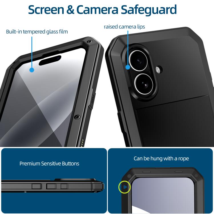 For iPhone 17 RedPepper Triple-proof Metal Phone Case