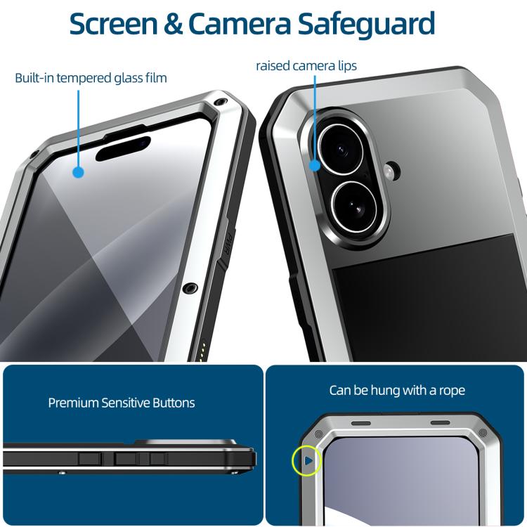 For iPhone 17 RedPepper Triple-proof Metal Phone Case